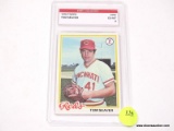 1978 TOPPS TOM SEAVER GRADED CARD. IS #450. EX-MT GRADE 6. ITEM IS SOLD AS IS WHERE IS WITH NO