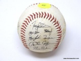 1994 CHEVRON FOTOBALL WITH PRINTED ON SIGNATURES OF THE ATLANTA BRAVES PLAYERS. ITEM IS SOLD AS IS