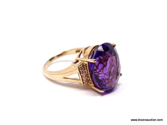 .925 AAA SPECTACULAR GORGEOUS UNHEATED 15.01 CT OVAL FACETED; BRAZILIAN COLOR CHANGE AMETHYST TO