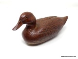 HAND CARVED WOODEN DUCK. ITEM IS SOLD AS IS WHERE IS WITH NO GUARANTEE OR WARRANTY. NO RETURNS OR