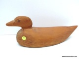 HAND CARVED DUCK. ITEM IS SOLD AS IS WHERE IS WITH NO GUARANTEE OR WARRANTY. NO RETURNS OR REFUNDS.