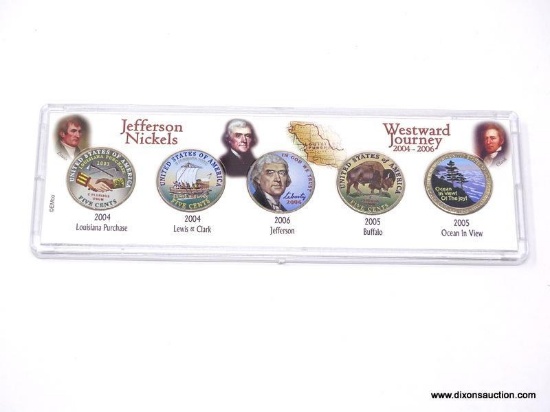 JEFFERSON NICKELS WESTWARD JOURNEY 2004 - 2006. ITEM IS SOLD AS IS, WHERE IS, WITH NO GUARANTEE OR
