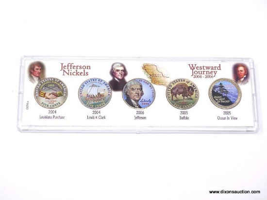JEFFERSON NICKELS WESTWARD JOURNEY 2004 - 2006. ITEM IS SOLD AS IS, WHERE IS, WITH NO GUARANTEE OR