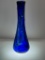 (1A) SIGNED COBALT BLUE HAND BLOWN ART GLASS VASE ALEX MORGAN '09 12 INCH HEIGHT