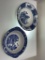(7G) TWO BLUE WILLOW BLUE AND WHITE TRANSFERWARE SERVING BOWLS (10 AND 9 INCH)