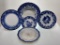 (7G) COLLECTION OF FLOW BLUE DISNES INCLUDING SOUP BOWL (9-INCH, CONGO BY DUDSON WILLCOX AND TILL),