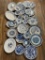 (10J) HUGE LOT OF ASSORTED MISMATCHED BLUE AND WHITE CHINA. MARKS INCLUDE: IONA, WEDGWOOD ROYAL