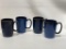(2B) THOMAS O'BRIEN VINTAGE MODERN BLUE STONEWARE COFFEE MUGS (REPLACEMENTS MSRP $31.99) DISHWASHER
