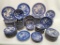 (2B) BLUE WILLOW CHINA DINNERWARE BLUE AND WHITE TRANSFERWARE ALL PIECES MARKED 'JAPAN', 'MADE IN