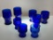 (4D) GEORGIAN COBALT BLUE BY VIKING FLAT TUMBLERS IN THREE SIZES (8, 10, AND 12 OZ)