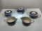 (6F) ASSORTMENT OF UNMARKED BLUE AND WHITE BLUE WILLOW TRANSFERWARE CREAMER AND SUGAR