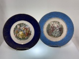 (6F) IMPERIAL AND CENTURY CHINA PLATES BY SALEM, SCENE OF COLONIAL COUPLE, AND ANTE BELLUM FASHION