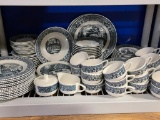 (6F) CAVALIER IRONSTONE BY ROYAL CHINA COLONIAL HERITAGE. ONLY THE DINNER PLATES ARE MARKED WITH THE