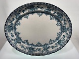 (6F) WATFORD BLUE LARGE PLATTER LATEMAYERS, GOOD CONDITION, 18 X 14.5 INCHES