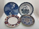 (7G) CHINOSERIE CHINA PLATES INCLUDING REPRODUCTION MEISSEN PLATE, AND ONE MARKED BOOTHS CHINA