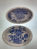 (9I) BLUE AND WHITE TRANSFERWARE SOAP DISHES: MASON'S WEDGWOOD CRABTREE & EVELYN; CHARLOTTE ROYAL