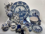 (9I) LARGE GROUP OF ASSORTED DELFTS, HANDPAINTED DELFTWARE, ITALY AND MORE, WITH MOSTLY WITH