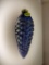 BLOWN GLASS HANGING SHIMMERING BLUE PINE CONE - MEASURES APPROX 6