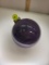 LARGE HANDBLOWN AND PAINTED GLASS ORNAMENT - LOVELY PURPLE COLOR