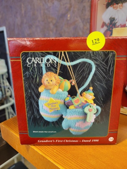 CARLTON CARDS 1998 GRANDSON'S FIRST CHRISTMAS ORNAMENT