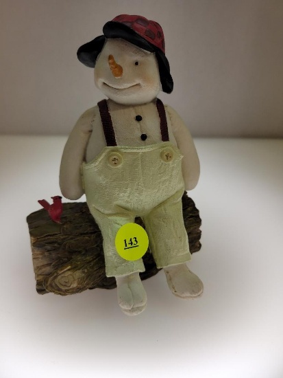 RARE HALLMARK KEEPSAKE "COLDWELL" SNOWMAN STATUE - MEASURES APPROX 6" TALL