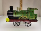 DECORATIVE GREEN METAL TRAIN WITH #3410 ON SIDE