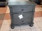 (R1) ASPENHOME OXFORD 2 DRAWER NIGHTSTAND IN PEPPERCORN WITH POWER OUTLETS ON THE BACK. RETAILS FOR