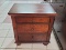 (R1) ASPENHOME CAMBRIDGE 3 DRAWER NIGHTSTAND IN BROWN CHERRY FINISH. RETAILS FOR $443 ONLINE!