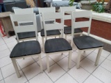 SET OF 6 DEVON & CLAIRE JOLENE DINING CHAIRS IN WHITE. SET RETAILS FOR $500 ONLINE! EACH MEASURES 18