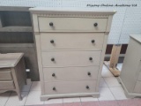 (R2) CONSTRUCTED OF OAK SOLID AND WHITE OAK VENEERS, THE WREN WHITE OAK DRAWER CHEST FEATURES A