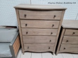 (R2) ASPENHOME PROVENCE 5 DRAWER CHEST. RETAILS FOR $744 ONLINE! MEASURES 38