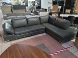 (R3) FIND COMFORT IN YOUR LIVING ROOM EVERY TIME YOU SIT ON THE EMPIRE DARK GRAY SOFA FACING RIGHT.