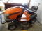 (GARAGE) HUSQVARNA 48 IN CUT RIDING LAWN MOWER, MODEL YTH2348, HAS MANUAL, ITEM IS SOLD AS IS, WHERE