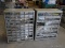 (GARAGE) 2 METAL STORAGE CONTAINERS WITH SCREWS, NUTS AND BOLTS - 15 IN X 6 IN X 19 IN, ITEM IS SOLD