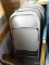 (GARAGE) 6 FOLDING METAL CHAIRS, ITEM IS SOLD AS IS, WHERE IS, WITH NO GUARANTEE OR WARRANTY. NO
