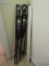 (OFFICE) CURTAIN RODS- 2 PR. OF NEW IN PLASTIC ROOM DARKENING RODS AND 6 SPRING ADJUSTABLE RODS,