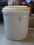(GARAGE) YORK 5 GAL CROCK WITH LID, ITEM IS SOLD AS IS, WHERE IS, WITH NO GUARANTEE OR WARRANTY. NO