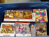 (GARAGE) TUB LOT OF PUZZLES, ITEM IS SOLD AS IS, WHERE IS, WITH NO GUARANTEE OR WARRANTY. NO REFUNDS