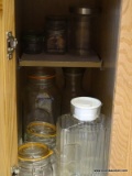 (KIT) GLASS CANISTER SET AND WATER BOTTLE, ITEM IS SOLD AS IS, WHERE IS, WITH NO GUARANTEE OR