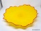 Yellow Wall Platter With Red Rim By Stanley O'neil, #1952. Signed By Artist. Measures 19 In X 19 In.