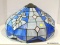 Slagged Glass Lamp Shade With Primary Colors Of Blue, Pink, And Gray. Measures 16 In X 10.5 In. Item
