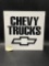 (15O) CHEVY TRUCKS ACRYLIC SIGN 12 INCH