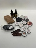 (15O) ASSORTED BEARD AND MUSTACHE PRODUCTS INCLUDING WAX, BALM AND OIL FROM FIREHOUSE, MEAN WHIP,