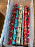 (13M) LARGE BIN OF ROLLED CHRISTMAS WRAPPING PAPER