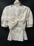 (CLOTHES RACK) WHITE PRADA BLOUSE MADE IN ITALY SIZE 44