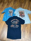 (CLOTHES RACK) VINTAGE HOT ROD MECHANICS SHIRTS MENS SIZE SMALL