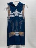 (CLOTHES RACK) MARVEL CAPTAIN AMERICA PULLOVER HOODED DRESS BY MIGHTY FINE, SIZE MEDIUM