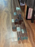 (11K) APPROX 36 PIECES OF 4 INCH SOLID CHERRY WOOD MOLDING CASING. LENGTHS VARY FROM 10 FEET TO OVER