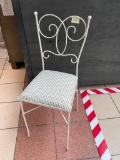 (12L) SMALL METAL ICE CREAM PARLOR CHAIR, 33 INCH HEIGHT