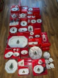 (CENTER ROW) ENORMOUS LOT OF NIKKO CHRISTMASTIME CHINA DINNERWARE INCLUDING: 12 PC SET (X3)